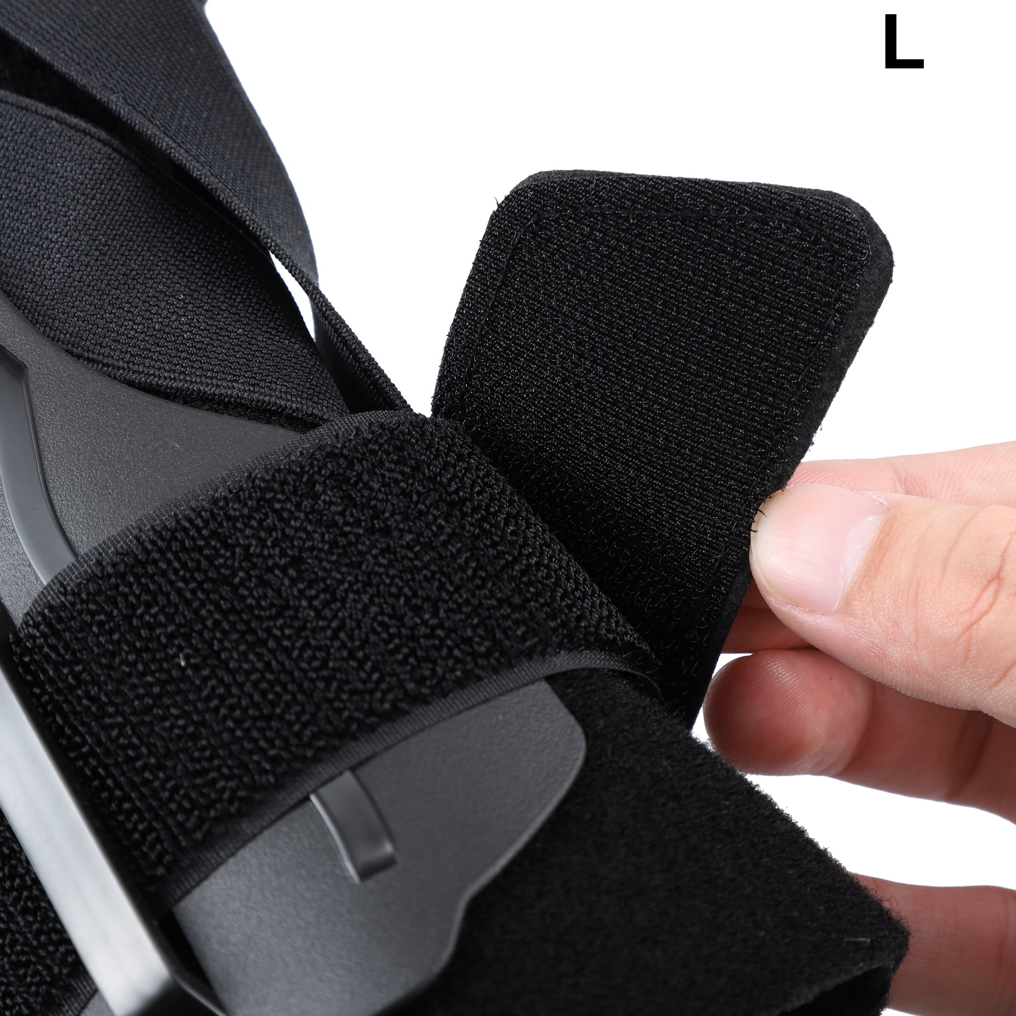 Unique Bargains Ankle Support Brace Elastic Compression Sleeve Sport Relieve Pain Foot Stabilizer Black L Size