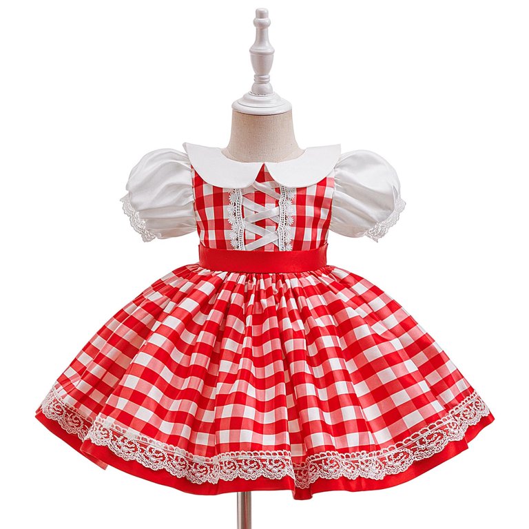 Girls Teenage Vintage Christmas Winter Dress Fashion Plaid Clothes Toddler  Stylish Holiday Dresses Outfit Red B 9-12 Months - Walmart.com