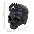 thumbnail image 3 of MyGift Matte Black Resin Human Skull, Halloween Party Decoration, 3 of 5