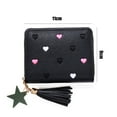 thumbnail image 2 of Girl Zipper Tassel Pu Leather Short  Wallet Small Wallet Coin Purse BLUE, 2 of 8