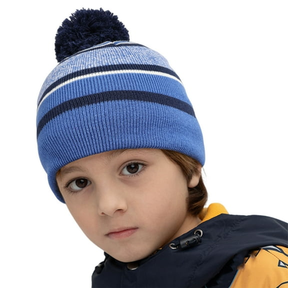 Kids Winter Beanie Hat Scarf Gloves Set Knit Warm Toddler Winter Cap Gloves Neck Warmer for Boys Girls 4-10 Year