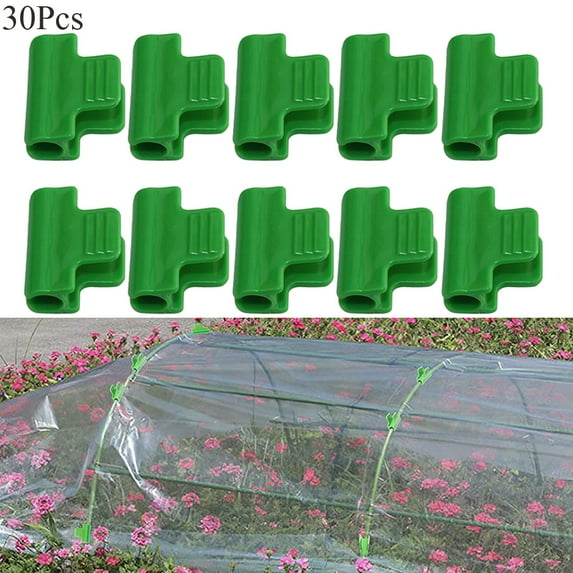 D-GROEE 30Pcs Greenhouse Clamps Clips Shed Film Shading Net Rod Clip-Frame Shading Net Rod Clip for Greenhouse Frame Shelters