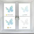 thumbnail image 4 of 16 Sheets 4 Styles Waterproof PVC Colored Laser Stained Window Film Static Stickers Electrostatic Window Stickers Rectangle Butterfly Pattern 330x830mm, 4 of 9