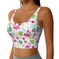 thumbnail image 2 of Naloa Cute Flamingo Sports Bras for Women, High Support Bra with Removable Pads, Comfortable - Small, 2 of 9