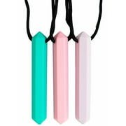 Tilcare Chew Chew Pencil Sensory Necklace Set - Best for Kids or Adults That Like Biting or Have Autism – Perfectly Textured Silicone Chewy Toys - Chewing Pendant for Boys & Girls - Chew Necklace