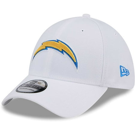 Men s New Era White Los Angeles Chargers Main 39THIRTY Flex Hat