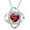 01-Jan-Garnet, variant on Ladies 925 Sterling Silver Heart Knot Necklace Valentine's Day Anniversary Birthday Christmas Gift for Wife Girlfriend Mom