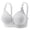 Gray, variant on Women's Plus Size Bras Letter Print Adjustable Straps Bra Casual Daily Workout Sports Bra Boho Elegant Loungewear Bras Gray 46