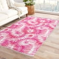 thumbnail image 1 of Tie Dye Rugs for Living Room Bedroom - Pink Rug 3x5 - Art Carpet for Home Decor - Washable Non Slip Patterned Indoor Small Area Rug - Soft & Low Pile (ZK&827), 1 of 7
