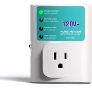 Single Outlet Surge Protector for Refrigerator, Power Surge Protector with Ground Protected Light Indicators, Adjustable Protector for Washing Machine, TV and Freezer, 15A, 120V,1 Pack