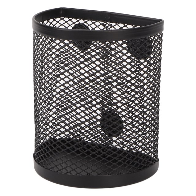Porte-crayon, Demi-Lune Forme de Lissage Bord Stylo Tasse en Métal Robuste pour le Bureau