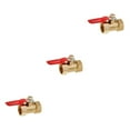 thumbnail image 4 of ZheElen Valve à Bille en Laiton Fileté Polyvalent pour de Multiples Utilisations FF 16mm Rouge 3Set, 4 of 6