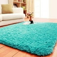 thumbnail image 3 of SAYFUT 63x47.2Inch Luxury Indoor Area Rugs Living Room Bedroom Rectangle Ultra Soft Carpets Modern Shaggy Children Rugs Anti-Slip Backed Home Decoration Rugs PiSAYFUT Grey Blue, 3 of 4