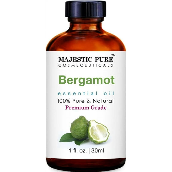 Majestic Pure Bergamot Essential Oil - 100% Pure and Natural, Premium Grade Bergamot Oil, 1 fl oz