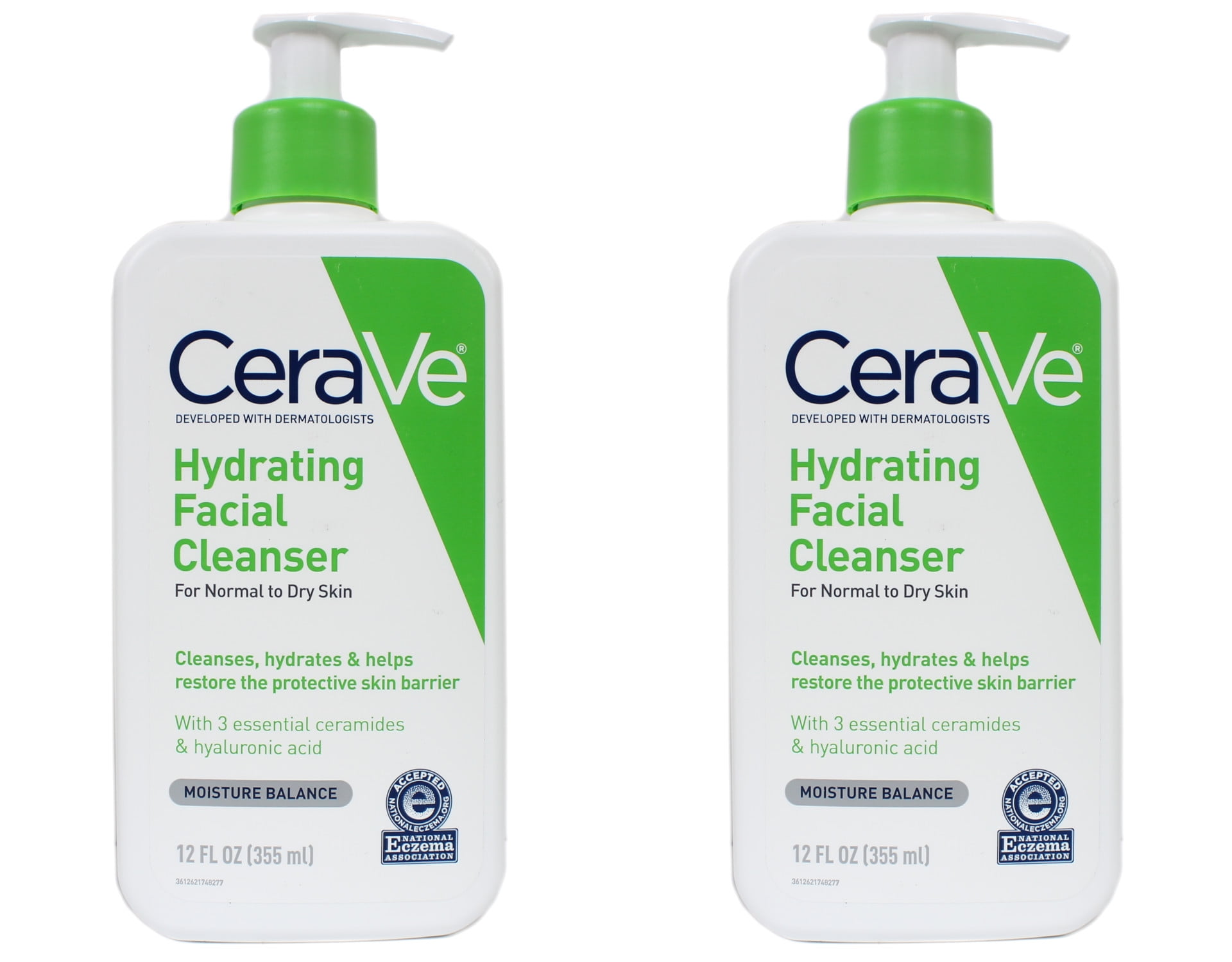 2 Pack - CeraVe Hydrating Cleanser, 12 Ounce Each