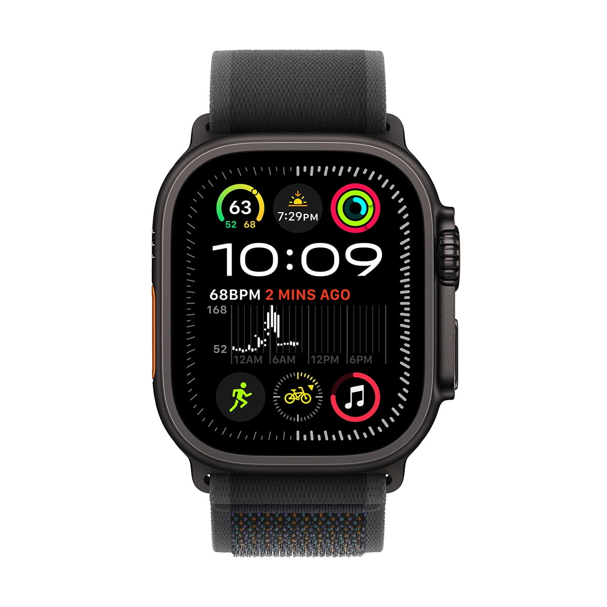 Apple Apple Watch Ultra 2 GPS + Cellular 49mm Black Titanium Case with Black Trail Loop - S/M