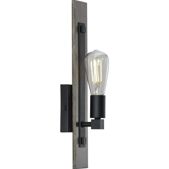 P710093-031-Progress Lighting-Hemsworth - Wall Brackets Light - 1 Light in Coastal style - 4.75 Inches wide by 16.75 Inches high-Black Finish