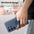 thumbnail image 2 of for Samsung Galaxy S25 Ultra Magnetic Phone Case with Wristband, Magnetic Case [Support Wireless Charging] PU Leather Hard PC Slim Shockproof Protective Cover for Samsung Galaxy S25 Ultra, Blue, 2 of 9