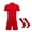 Red, variant on CPNG Boys Girls Summer Football Sports Outfits Short Sleeve Round Neck T-Shirt Shorts and Socks 3 Piece Set Kids Training Competition Set(White,15-16 Years)