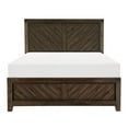 thumbnail image 4 of Modern Profile Casual Design King Size Wooden Bed Distressed Espresso Finish, 4 of 6