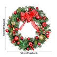 thumbnail image 4 of Christmas Ball Wreath for Front Door, Artificial Garland with Classic Ball Ornaments, Xmas Wreath for Home, Party, and Decorative Hanging, 4 of 6