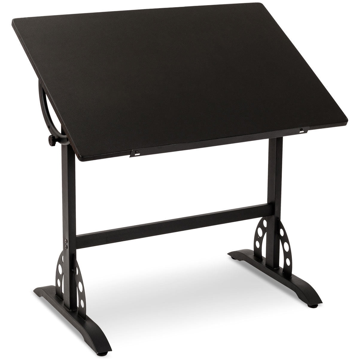 Gymax Vintage Adjule Drafting Table Art Craft Station Hobby Drawing Desk Black