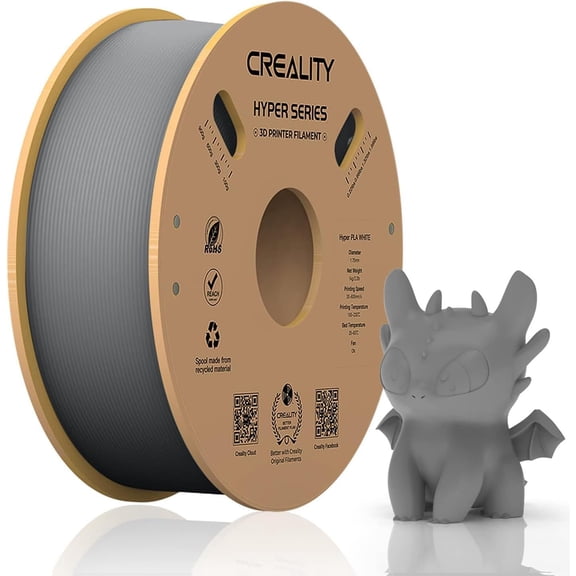 Creality Hyper PLA 3D Printer Filament 600mm/s High-Speed  /-0.03mm Accuracy For Creality K1 Max Ender-5 S1 Anycubic Prusa Bambu Grey 1 Unit per pack