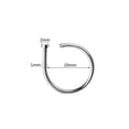 thumbnail image 4 of QQTDFG 10 Pcs Surgical Steel Nose Rings D Shaped Nostril Piercing Conch Helix Piercings-Silver-18G(1.0mm)-10mm, 4 of 9