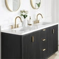 thumbnail image 6 of Cadiz 72" Double Fir Wood Black Vanity with Lightning White Composite & Mirror, 6 of 17