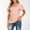 Light Pink, variant on Tshirts for Women's Solid Color Square Neck Fashionable Short Sleeved Sequined Bubble Sleeve Fashionable Versatile Shirt Fashion Clothing
