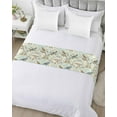 thumbnail image 5 of Xipuska Vintage Summer Botanical Bed Runners for Twin Size Bed, Decorative Bed Throws for Foot of Bed, Retro Birds Leaves Bed Runner Sofa Throw Bedding Scarf Protector Slipcover for Bedroom/Hotel, 5 of 6