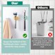 thumbnail image 4 of Silicone Toothbrush Holder-4 Pcs Toothbrush Hook Single Toothbrush Hook for Wall for Hanging Bathroom Kitchen Office -Qin, 4 of 5