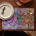 thumbnail image 4 of Multicolor Paisley and Floral Pattern Summer Placemats Table Placemats Set Of 6-Linen Kitchen Washable Placemats Table Mats 11.8"x17.7" Non-Slip Heat Resistant, 4 of 5