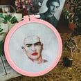 thumbnail image 2 of 4 PC Cross Stitch Embroidery Frame Supplies Pink Square Hoop, 2 of 8
