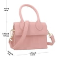 thumbnail image 3 of Nodeber Mini bolso cruzado para mujeres y niñas de cuero sintético con solapa, bolso de mano con asa superior, 3 of 5
