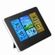 thumbnail image 3 of Estación meteorológica digital inalámbrica LCD con reloj, termómetro y humedad para interiores y exteriores (negro), 3 of 15