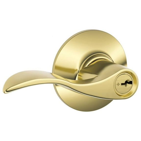 Schlage F80-Acc-Lh Accent Left Handed Single Cylinder Keyed Entry Storeroom Door Lever Set