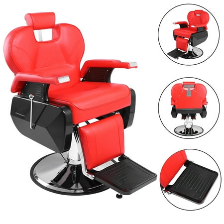 Equipment Hydraulic Styling Chairs - Ktaxon Deluxe Barber Chair, Portable Recline Hydraulic Hairdressing Seat Equipment, All Purpose Classic Saloon Shop Station Furniture, for Hair Cutting Styling Shampoo and Salon Beauty