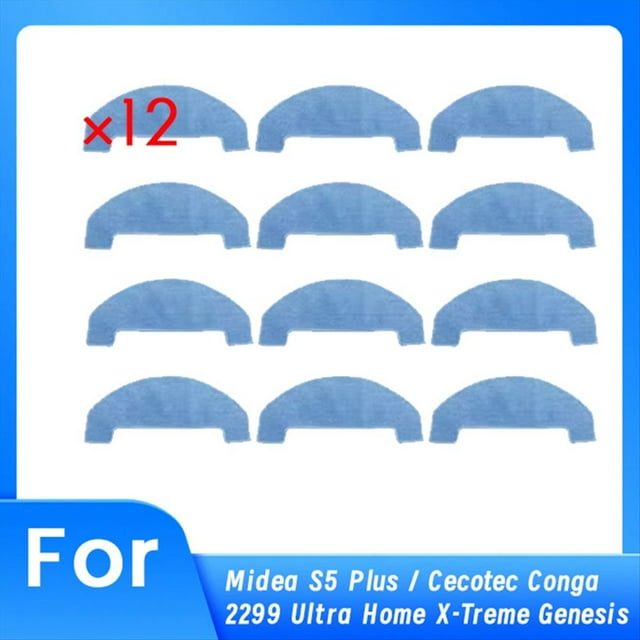 12 Piezas de Trapo de Limpieza para Aspiradora Robot para S5 Plus / para para 2299 Ultra Home X-Treme