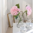 thumbnail image 3 of Xiao Hua 3 hortensias artificiales de 53 cm, grandes, naturales y realistas, con tacto real (rosa), 3 of 4