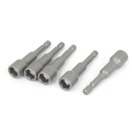 Socket Nut Screwdriver Tools Unique Bargains 10mm Magnetic Hex Socket Spanner Nut Setter Adapter Driver Screwdriver Bit 5pcs ()