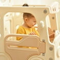 thumbnail image 4 of 2024 New 4 in 1 Indoor Slide, Kids Slide with Bus Play Structure Freestanding Slide Climber Playset with Basketball Hoop, Indoor and Outdoor Playground for Kids, 4 of 6