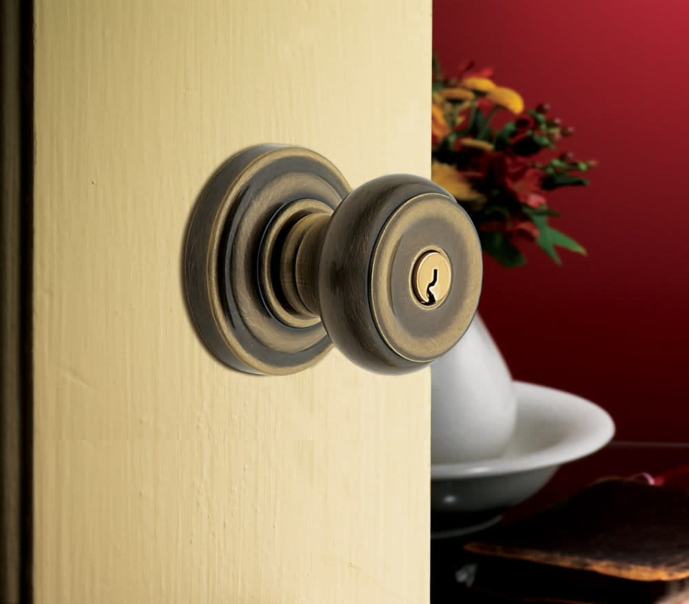 Baldwin Colonial Keyed Entry Door Knob Set with Classic Rosette - image 2 of 4