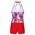 thumbnail image 2 of YEAHDOR Kids Girls 2pcs Floral Prints Swimsuit Halter Swimming Tank Top with Bottoms,Sizes 7-16, 2 of 6