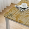 thumbnail image 4 of COMIO Waterproof Resistant Fabric Palm Tree Couch Vintage Decoration Square Tablecloth White, 4 of 7