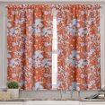 thumbnail image 2 of Ambesonne Floral Valance & Curtain, Botanical Silhouettes Art, 55"x24", Dark Orange Pale Blue, 2 of 7