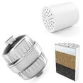 thumbnail image 4 of Filtro de cabezal de ducha de 15 etapas: filtro de cabezal de ducha para agua dura, con 2 cartuchos de filtro reemplazables, filtro de agua de ducha de alto rendimiento, 4 of 5