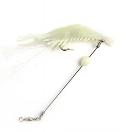 1 Pcs 8cm 5g Quality Luminous Soft Fishing Lure Fake Shrimp Floating Shaped Lure Hook Bait Bionic Artificial Shrimp With Hook