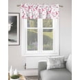 thumbnail image 2 of Pink Ribbon Kitchen Curtain Valances for Windows Farmhouse Short Curtains, Love Heart Vintage Preppy Rod Pocket Valance Curtain for Bedroom Cafe Living Room 42"x12", 2 of 8