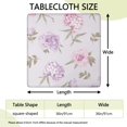 thumbnail image 2 of Square Tablecloth with Elastic Edges 36 * 36 Inch Pioneer Waterproof Vintage Colorful Peony Flower Plants Table Cover Washable Indoor and Outdoor for Party Kitchen Dinner Banquet Patio Picnic, 2 of 6